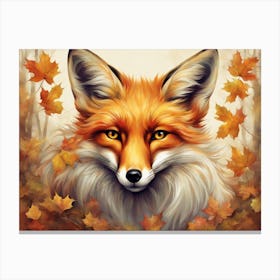 Autumn Mystical Fox 1 1 Canvas Print