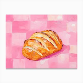 Bread Pink Checkerboard 2 Canvas Print
