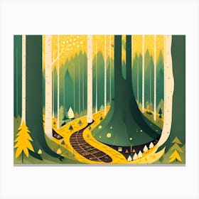 Wizard Of Oz Illustration Canvas Print