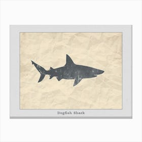 Dogfish Shark Silhouette 6 Poster Canvas Print