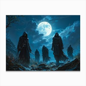 The Rising Undead In The Full Moon (15) Canvas Print