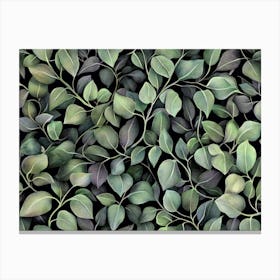 Eucalyptus Leaves Painting Canvas Print