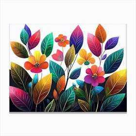 Beautiful Colorful Flowers Canvas Print