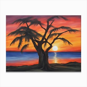 Sunset Tree 1 Canvas Print