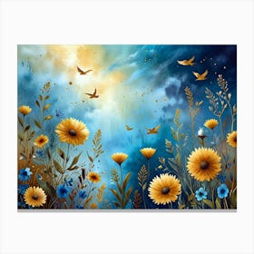 Sunflowers In The Sky Canvas Print