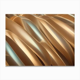 Abstract Image Of A Flowing, Golden Fabric With A Subtle Sheen Canvas Print