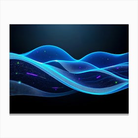 Flux Schnell A Futuristic 3d Illustration Of Undulating Wavy L 0 Leinwandbild