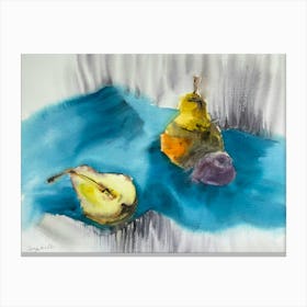 Two Pears watercolor Canvas Print