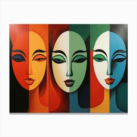 Women'S Faces 2 Canvas Print