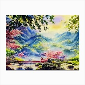 Serenity In Blossom Valley Canvas Print