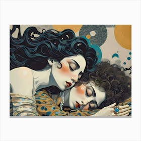 Beautiful Women Sleeping Canvas Print