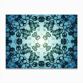 Blue Abstract Pattern Texture Canvas Print