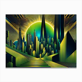 Futuristic City 1 Canvas Print