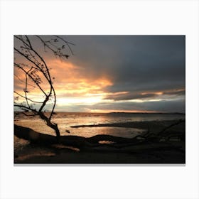 Sunset On The Beach 1 Canvas Print