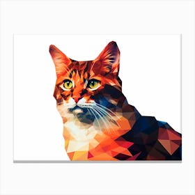 Polygonal Cat Canvas Print