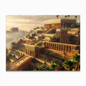 Egyptian City Canvas Print