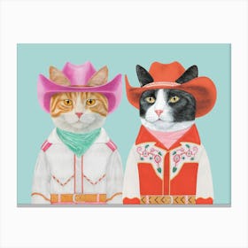 Rodeo Cats 3 Canvas Print