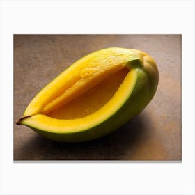 Mango Cut In Half Canvas Print