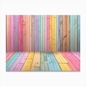 Colorful Wooden Floor 1 Canvas Print