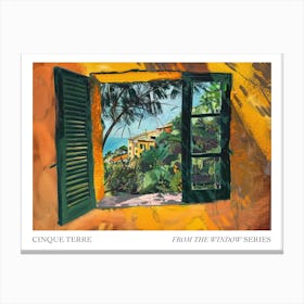 Cinque Terre From The Window Series Poster Painting 1 Canvas Print