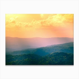 Sunrise Over The Blue Ridge Mountains 1 Canvas Print