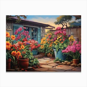 Garden Scene Canvas Print