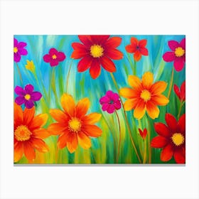 Colorful Flowers 1 Canvas Print