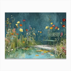 Lush Garden filled with Wildflowers # 1 Canvas Print