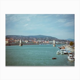 Szechenyi Chain Bridge Budapest 2 Canvas Print