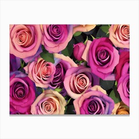 Roses Wallpaper 2 Canvas Print