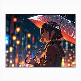 Rainy Night Canvas Print