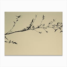 Shadow Of Tree In Sepia Color As Japanese Painting Lookalike Canvas Print