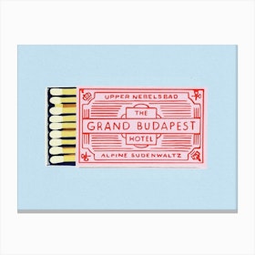 The Grand Budapest Matchbox Canvas Print
