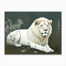 White Lion 22 Canvas Print
