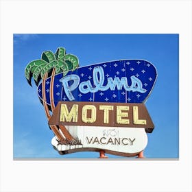Palms Motel Sign, Royal Oak, Michigan Canvas Print