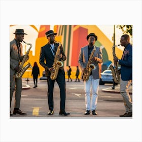 Saxophone Quartet Canvas Print