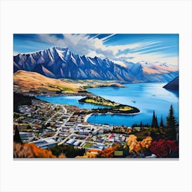 Queenstown art 2 Canvas Print