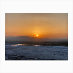 Sunrise Over The Salt Flats Canvas Print