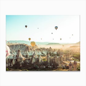 Hot Air Balloons In Cappadocia Canvas Print