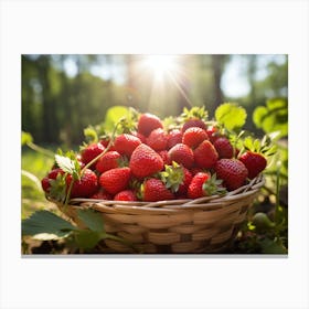 Basket Of Strawberries 6 Canvas Print