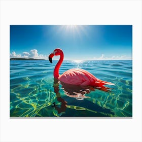 Pink Flamingo Under The Sky Stampe su tela