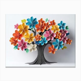 Origami Tree 1 Canvas Print