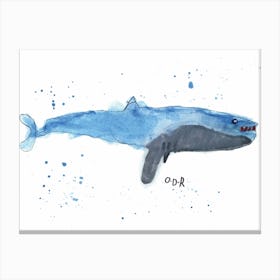 Shark painted by Little Artist O.D.R Canvas Print