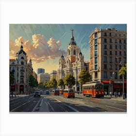 Madrid City Canvas Print