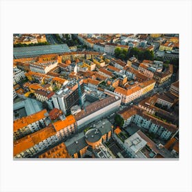 Rooftops of the city of Milan Print Canvas Print