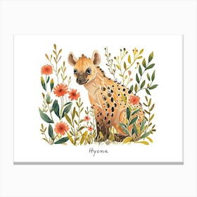 Little Floral Hyena 3 Poster Canvas Print