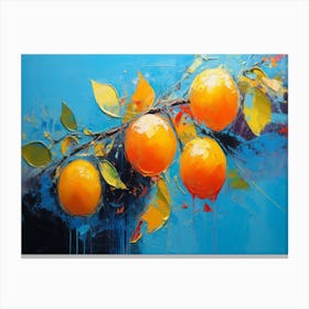 Oranges On A Branch Canvas Print