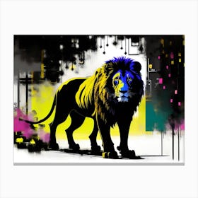 Lion In The City 9 Canvas Print