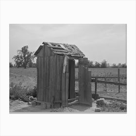 Privy Of Sharecropper Family, New Madrid County, Missouri By Russell Lee Canvas Print