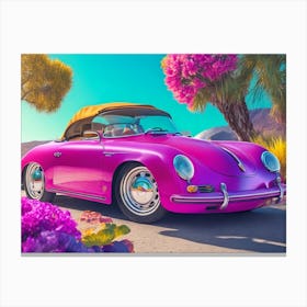 Pink Porsche 356 1 Canvas Print